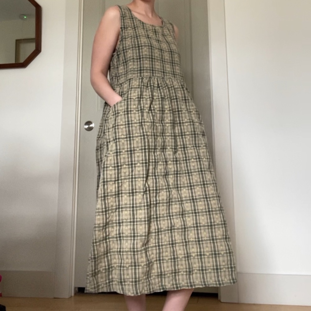Plaid Sleeveless Dress